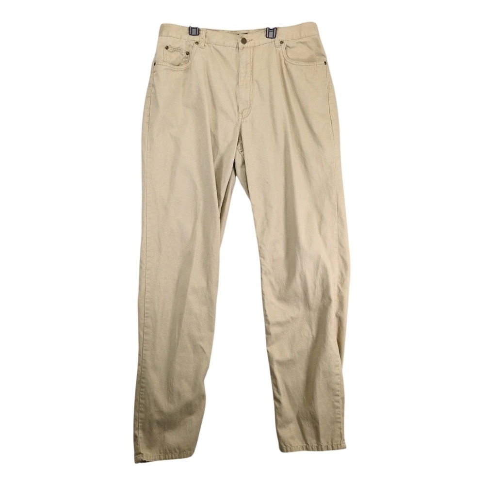 Eddie Bauer Straight‎ Leg Jeans Womens 16 Tall 34x33 Khaki Cotton Casual Outdoor